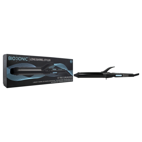 Long Barrel Styler - Black by Bio Ionic for Women - 1.5 Inch Curling Iron
