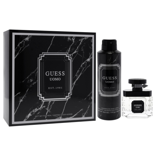 Guess Uomo by Guess for Men - 2 Pc Gift Set 1.7oz EDT Spray, 6oz Deodorizing Body Spray