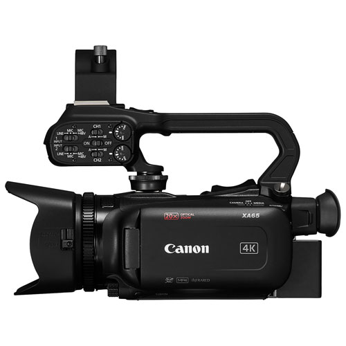 Caméscope professionnel UHD 4K à mémoire flash SD XA65 de Canon