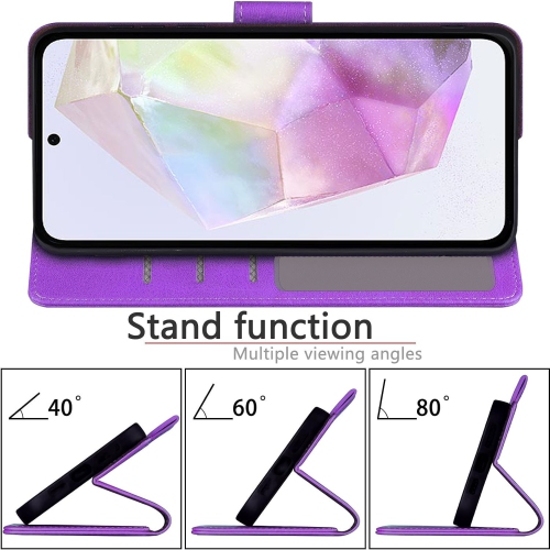 XCRS Folio Magnetic Wallet Cover, PU Leather Pouch with Card Slot and Stand Case for Samsung S24 FE