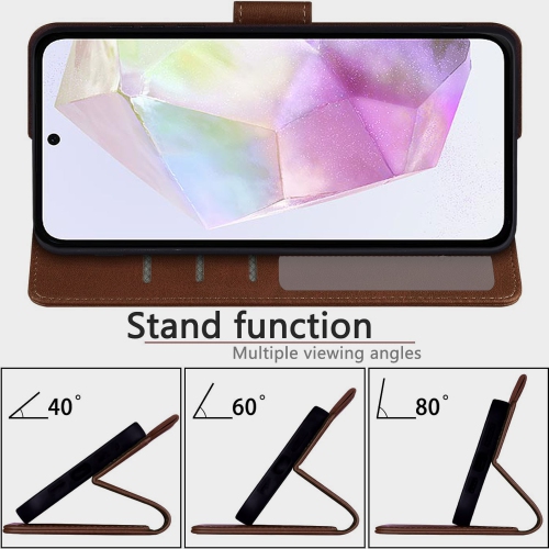 XCRS Folio Magnetic Wallet Cover, PU Leather Pouch with Card Slot and Stand Case for Samsung S24 FE