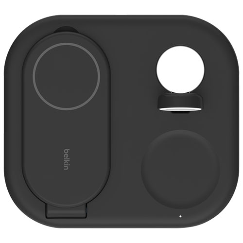 Belkin BoostCharge 3-in-1 15W Qi2 Magnetic Wireless Charging Stand (WIZ029ttBK) - Black