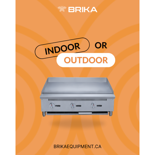 BRIKA BMG-48 Commercial 48" Manual Griddle - Natural Gas/LPG Conversion Kit Included