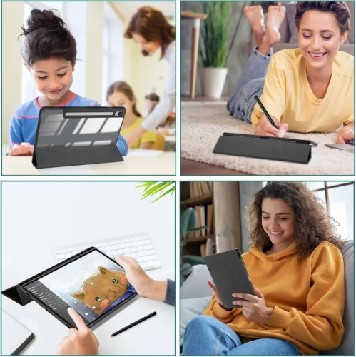 Slim Stand Case for Galaxy Tab S9 FE 5G 10.9" / Tab S9 11" / Tab S10 (2024) - Hard Back Shell Protective Smart Cover, Compatible with