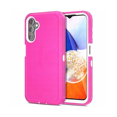 [CS] Triple 3 Layers Shockproof Heavy Duty Defender Hard Case for Samsung Galaxy S24 FE, Hot Pink