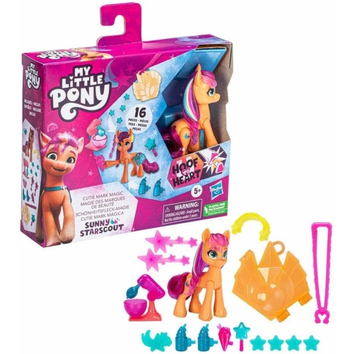 HASBRO  My Little Pony: Make Your Mark Toy Cutie Mark Magic Sunny Starscout - 3-Inch Hoof to Heart Pony With Surprise Accessories