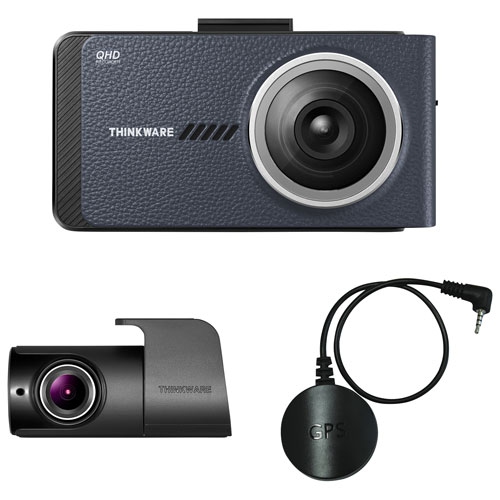 Open Box - Thinkware X800 1440p Dash Cam with 2.7" LCD Screen, GPS & Rear Camera