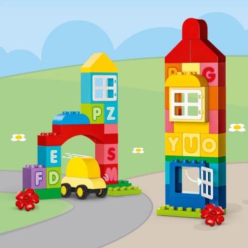 LEGO DUPLO Classic Alphabet Town 10935 - jouet éducatif pour tout-petits de 18 mois et plus, apprenez les couleurs, les lettres et les formes avec de