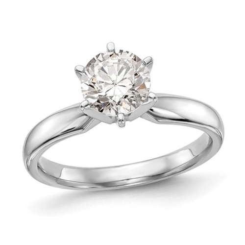 GEM AND HARMONY  1.00 Carat (Ctw Vs2-Vs1, D-E-F) Igi Certified Lab-Grown Diamond Engagement Ring In In Platinum