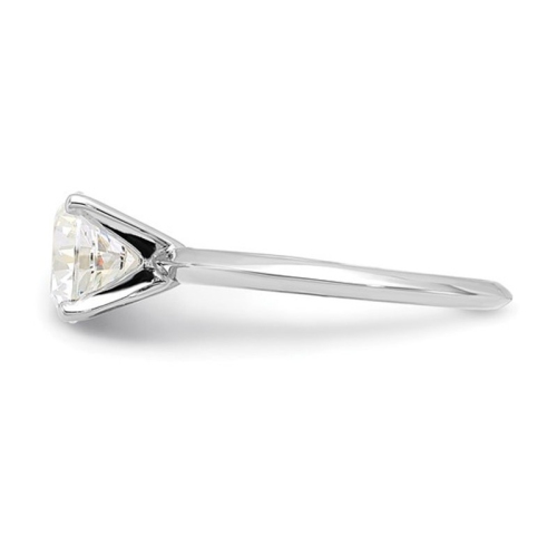 Bague de fiançailles en argent sterling avec zircon cubique synthétique solitaire