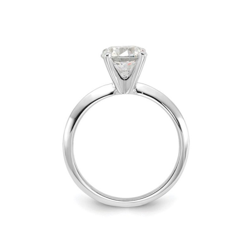 Bague de fiançailles en argent sterling avec zircon cubique synthétique solitaire