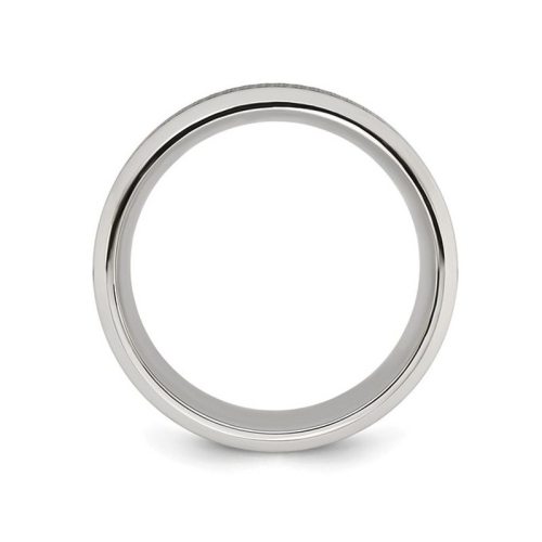 Mens Stainless Steel Black Plated 8mm Band Ring
