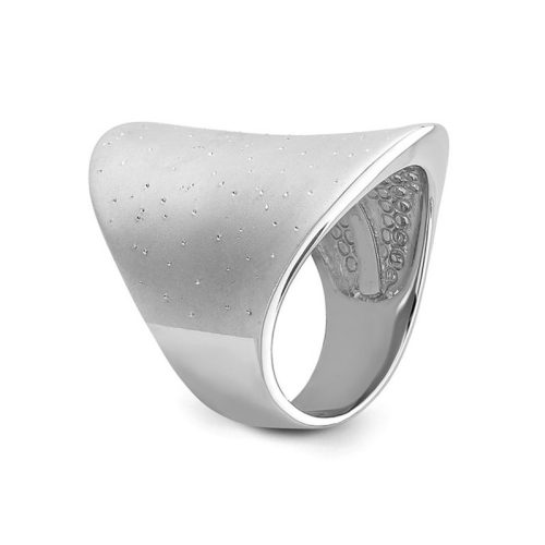 Sterling Silver Rhodium-plated Radiant Essence Ring