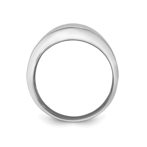 Bague en argent sterling à essence radiante plaquée rhodium