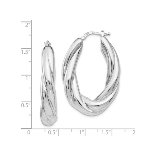 Sterling Silver Polished Hoop Earrings
