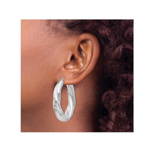 Sterling Silver Polished Hoop Earrings
