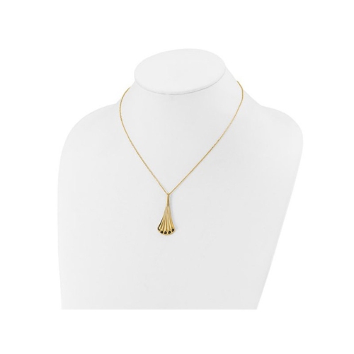14K Yellow Gold Dangle Drop Necklace Pendant with Chain