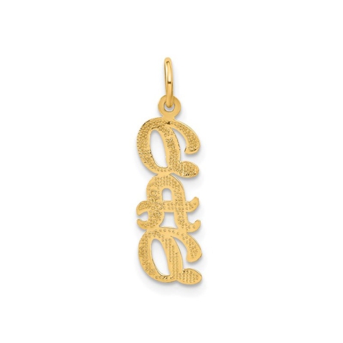 14K Yellow Gold DAD Charm Pendant