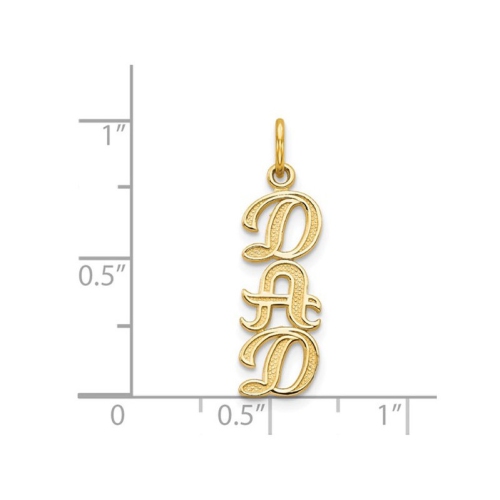 14K Yellow Gold DAD Charm Pendant