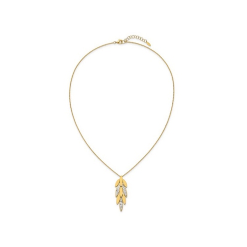 14K Yellow and White Gold Chandelier Pendant Necklace with Chain