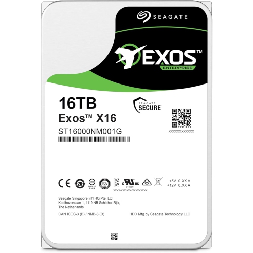 16TB Exos X16 SATA 6Gb/s 7200RPM 3.5" Enterprise HDD — ST16000NM001G