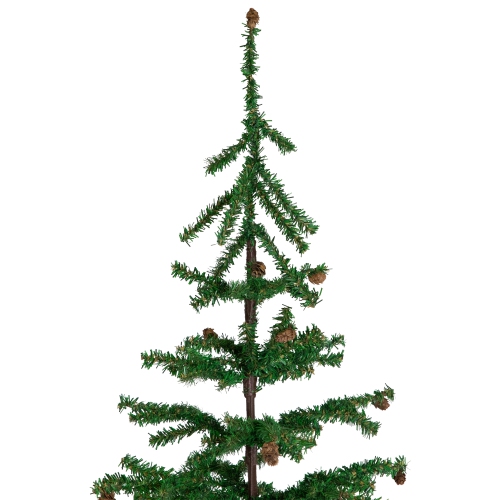 Medium Artificial Christmas Tree with Pine Cones in Burlap Base - 4' - Unlit