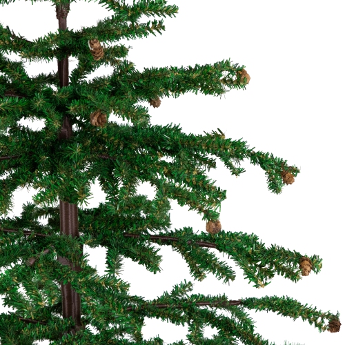 Medium Artificial Christmas Tree with Pine Cones in Burlap Base - 4' - Unlit