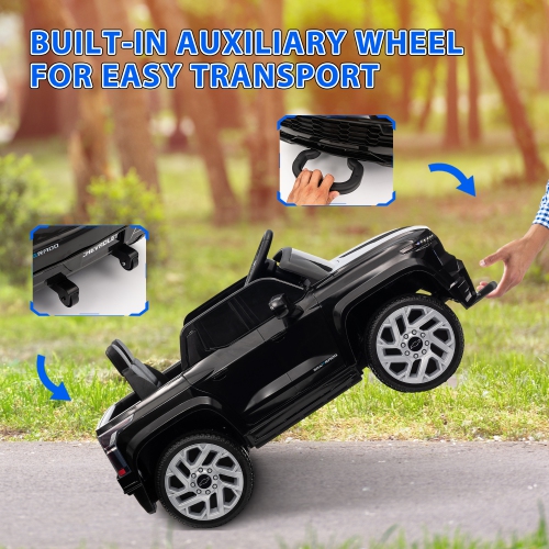 Qaba 12V Electric Car for Kids, Chevrolet Silverado Licensed Ride on Car with Back Storage, Remote, Spring Suspensions, Soft Start, Convenient