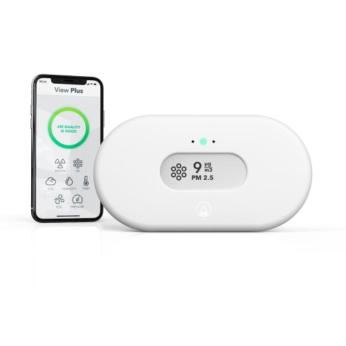 View Plus Battery Operated Complete Smart Indoor Air Quality Monitor with PM2.5, CO2 and Radon