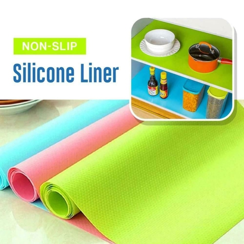 Image 1 of 7.. 4 Pcs Refrigerator Liners, Washable Mats Covers Pads, Home Kitchen Gadgets Accessories Organization for Top Freezer Glass Shelf Wire Shelving