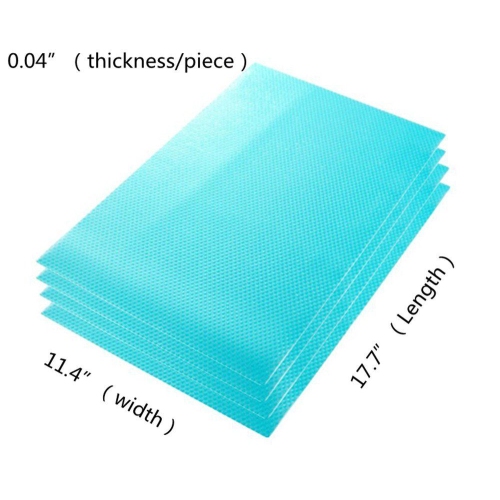 4 Pcs Refrigerator Liners, Washable Mats Covers Pads, Home Kitchen Gadgets Accessories Organization for Top Freezer Glass Shelf Wire Shelving
