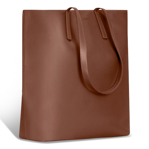 Collection Onyx – Sac fourre-tout vertical en cuir