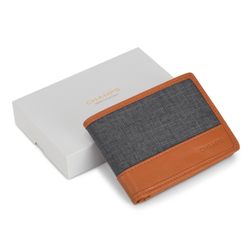 Denim Collection - Leather Center Wing Wallet