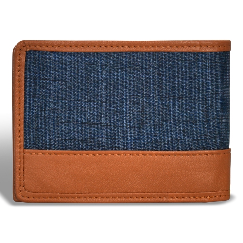 Denim Collection - Leather Center Wing Wallet