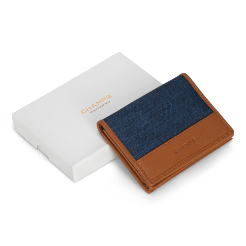 Collection denim – porte-cartes en cuir