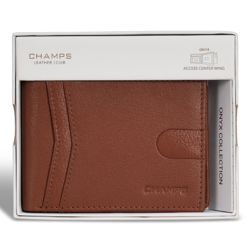 Onyx Collection - Leather Access Center Wing Wallet