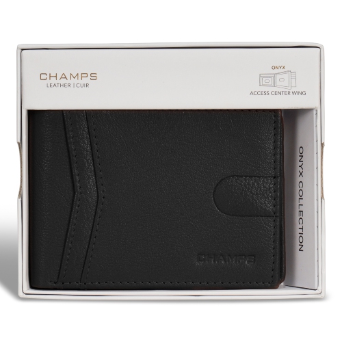 Onyx Collection - Leather Access Center Wing Wallet