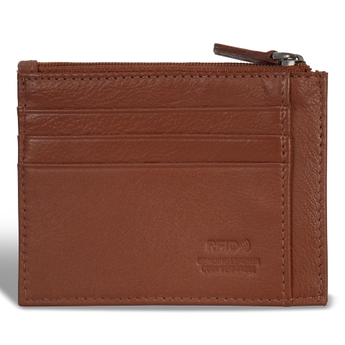 Onyx Collection - Leather Zip Card Case
