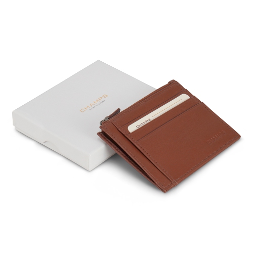 Onyx Collection - Leather Zip Card Case