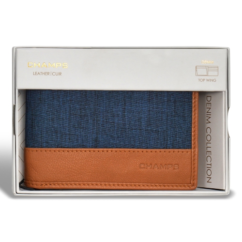 Denim Collection - Leather Top Wing Wallet