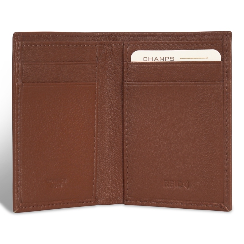 Onyx Collection - Leather Vertical Slim Wallet