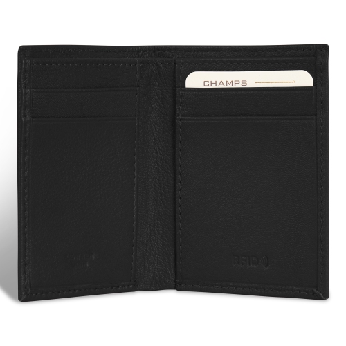 Onyx Collection - Leather Vertical Slim Wallet
