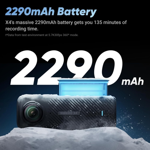 Image 5 of 8.. Open Box - Insta360 X4 360 8K Action Camera