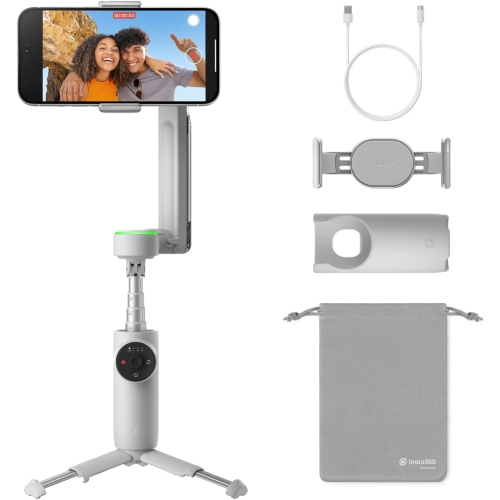 Open Box - Insta360 Flow Pro AI-Powered Gimbal Stabilizer for Smartphone - Stone Grey