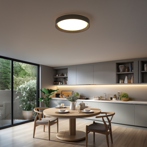 BAZZ SOLAS – Plafonnier encastré à DEL de 15 po, intensité réglable, 1320 lumens, température de couleur réglable, efficacité énergétique 25 W,