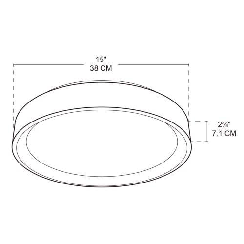 BAZZ SOLAS – Plafonnier encastré à DEL de 15 po, intensité réglable, 1320 lumens, température de couleur réglable, efficacité énergétique 25 W,
