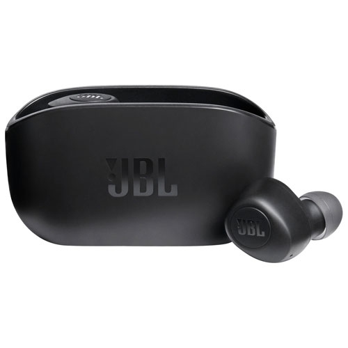 Remis à neuf - Écouteurs boutons 100 % sans fil à isolation sonore Vibe 100TWS de JBL - Noir