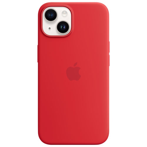 Apple Silicone Fitted Soft Shell Case with MagSafe for iPhone 14-Red