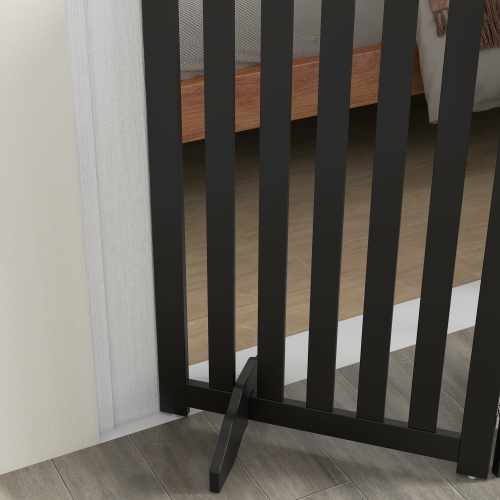 PawHut – barrière pliable pour chien avec porte, barrière pour animal de compagnie autonome à 3 panneaux avec pieds de soutien, parc intérieur pour