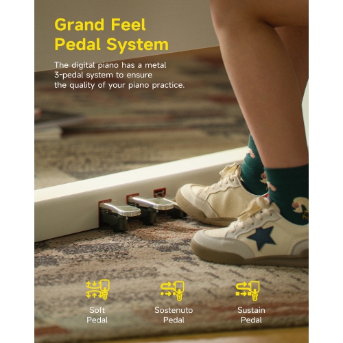 Donner DDP-95 88 Key Full-Weighted Multi-functional Upright Digital Piano with Large Screen for Beginner